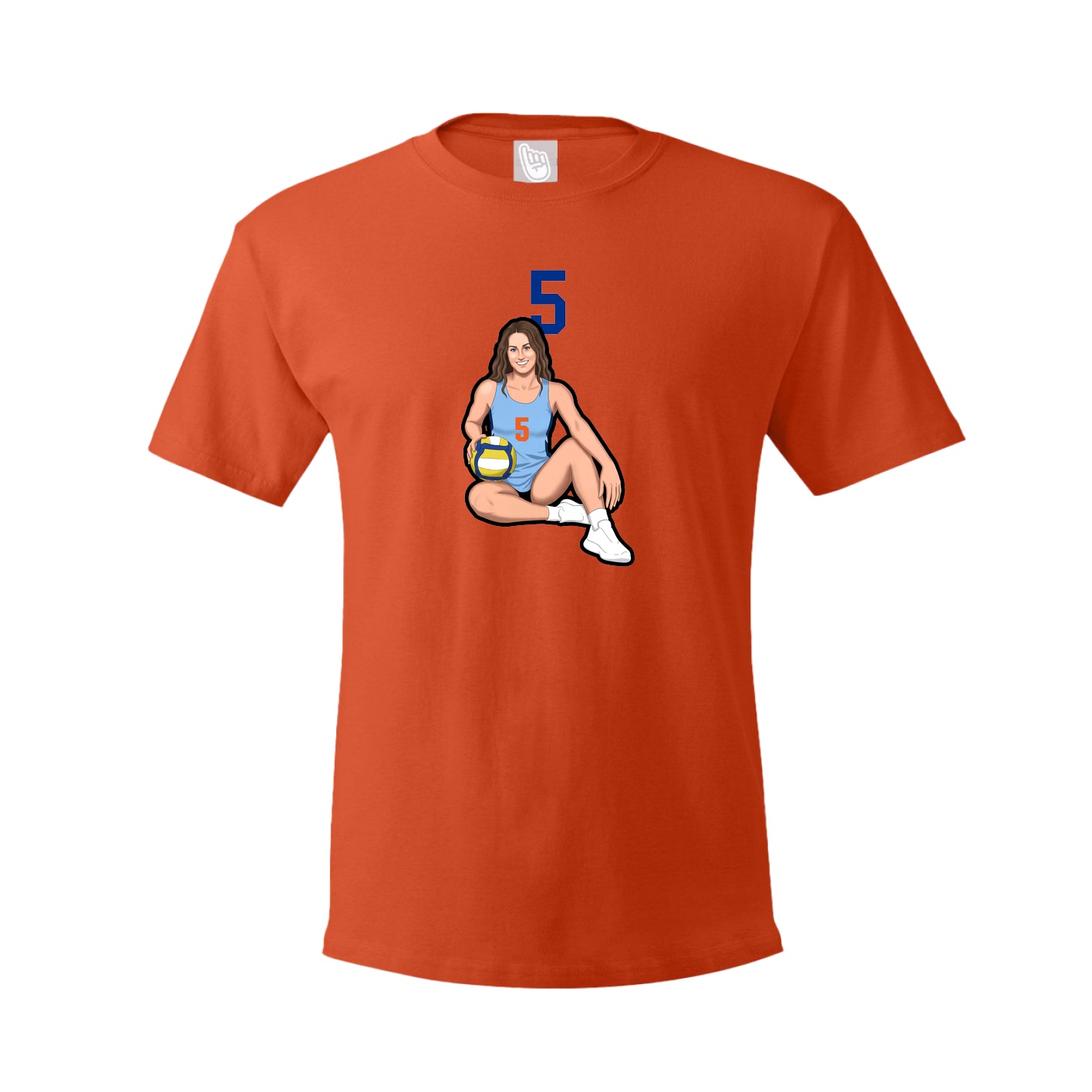 Youth Tee — Number Top in Orange
