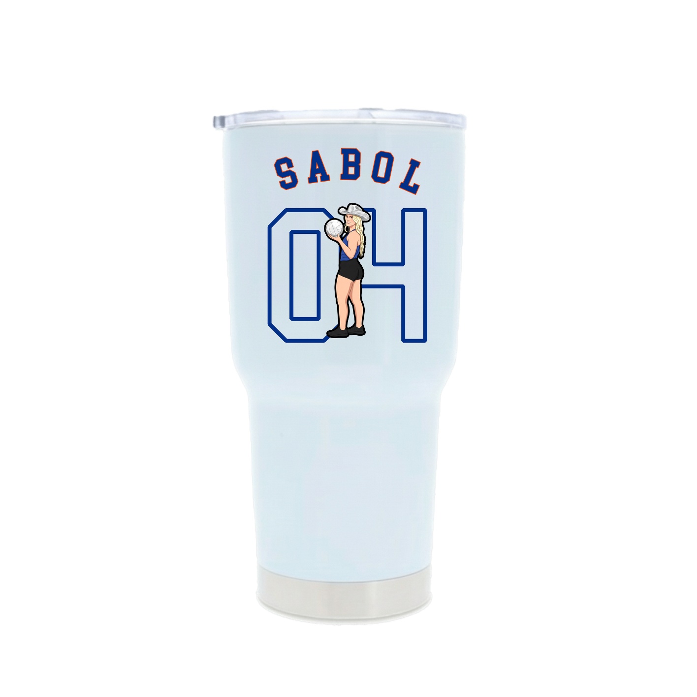 30oz Stainless Steel Tumbler — Shirsey Arch in White