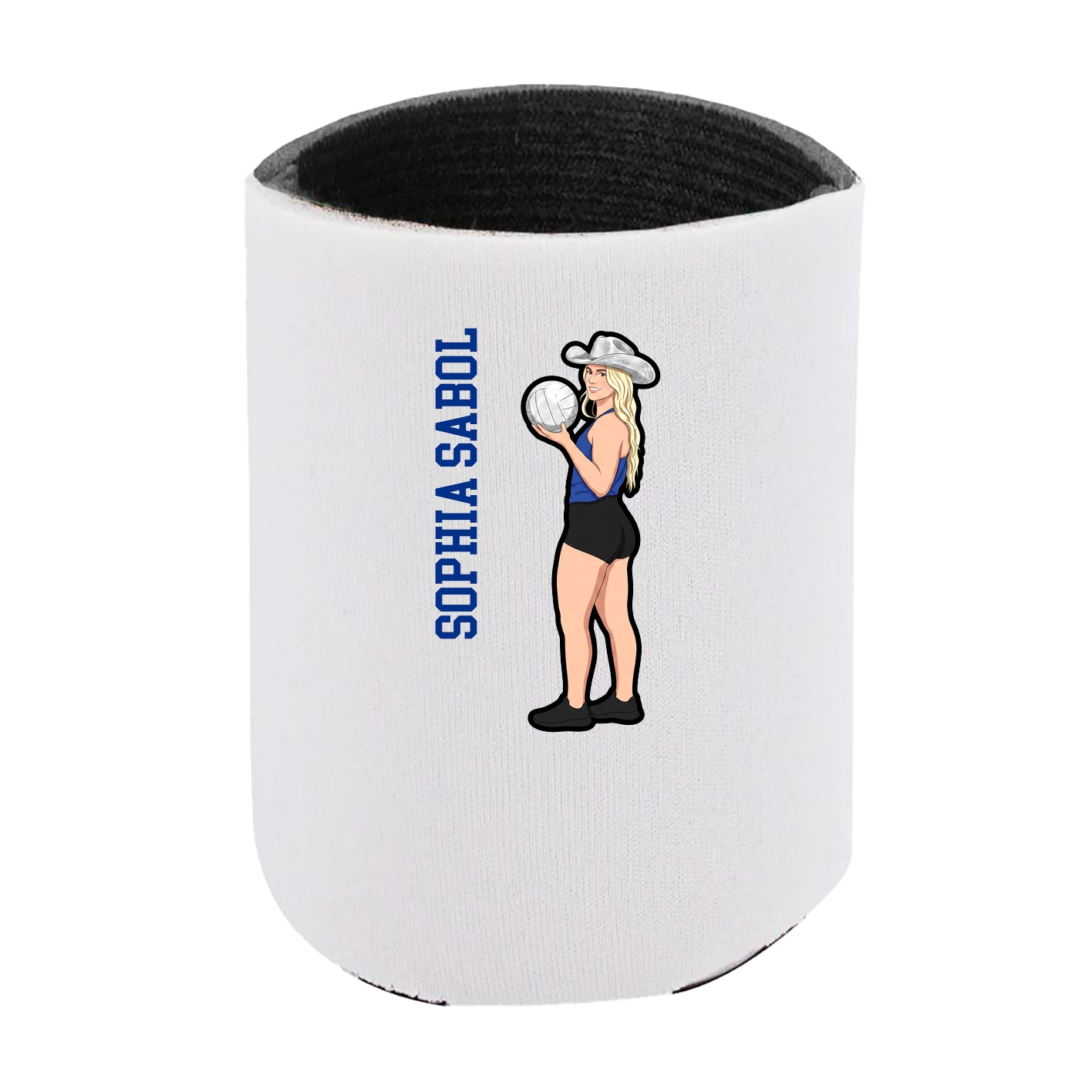 Can Holder — Name Vertical in White