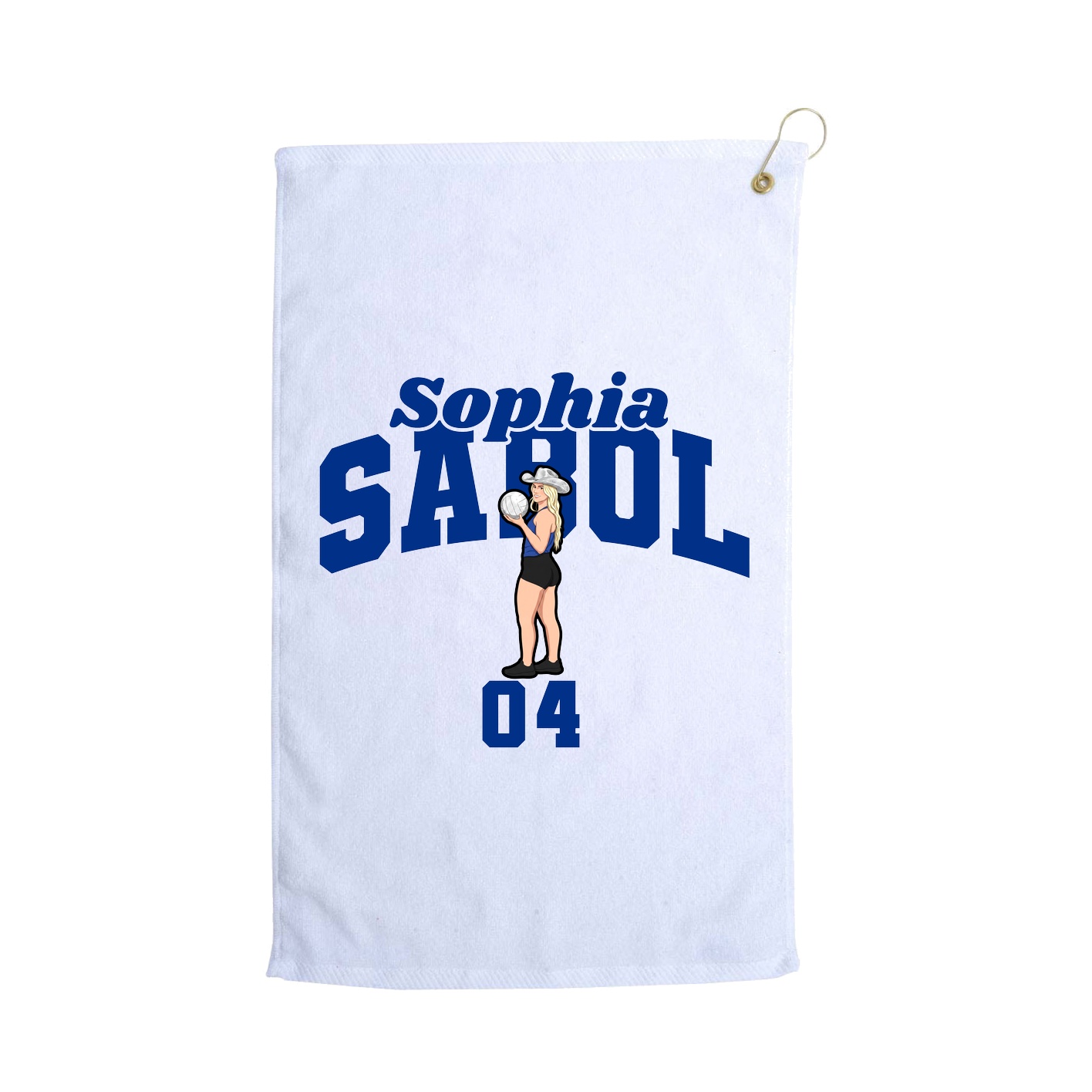 Golf Towel — Signature Arch in White