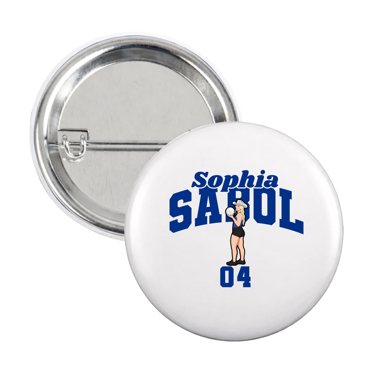 Game Day Button — Signature Arch in White