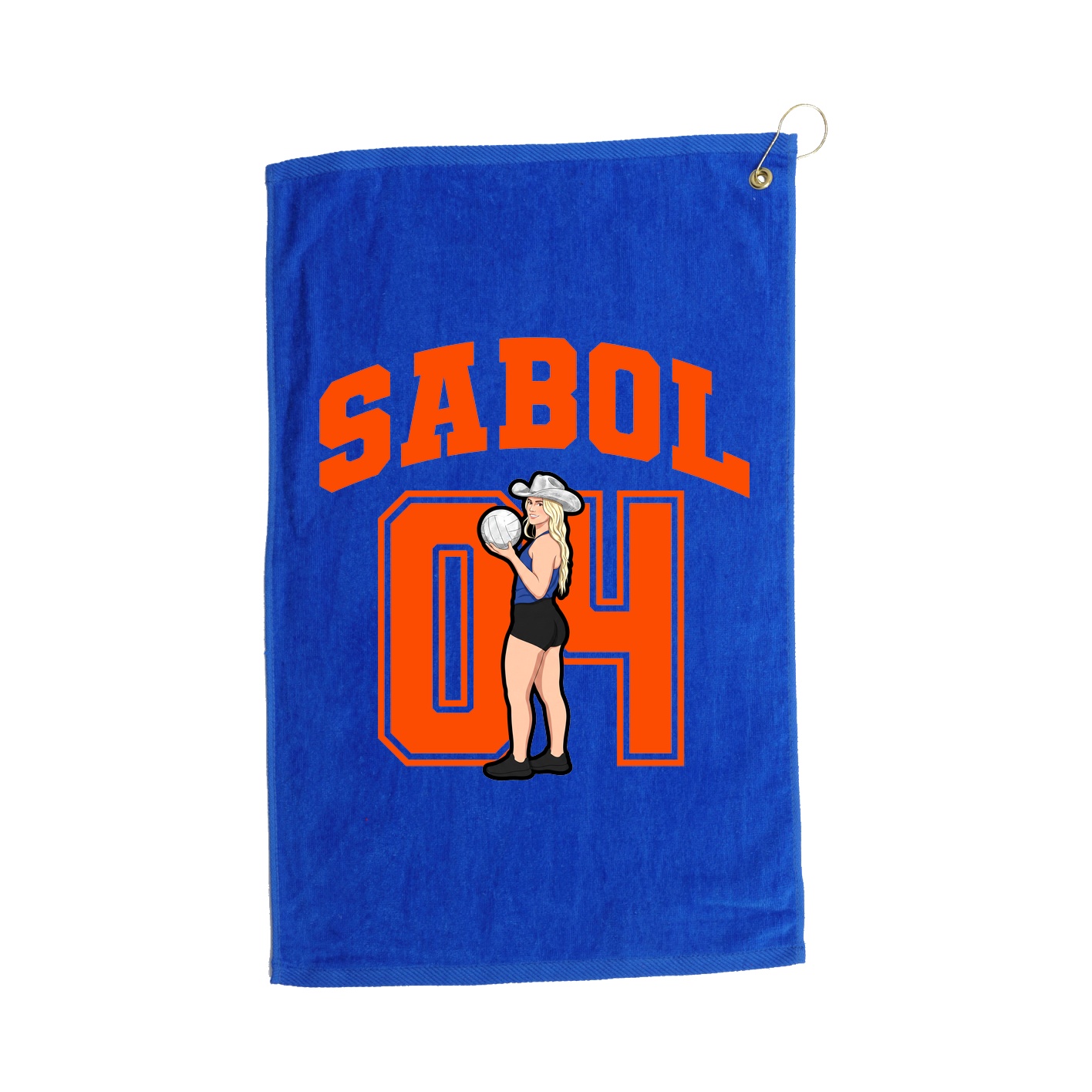 Golf Towel — Number in Royal