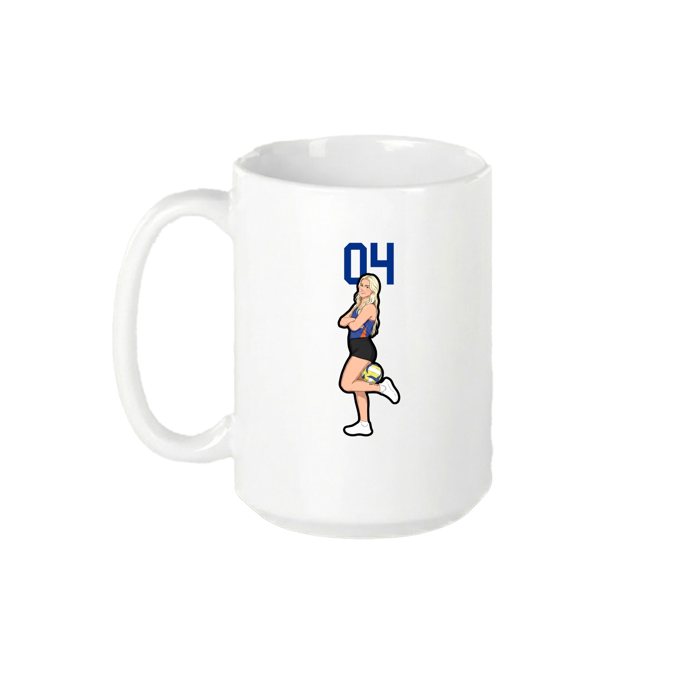 15oz Coffee Mug — Number Top in White