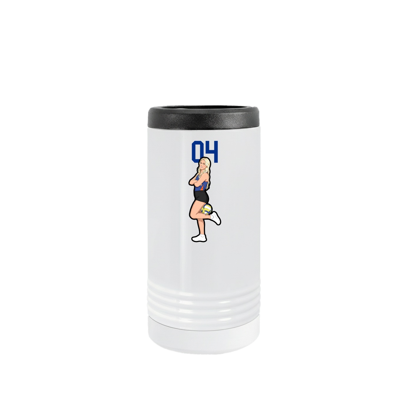 Slim Beverage Holder — Number Top in White