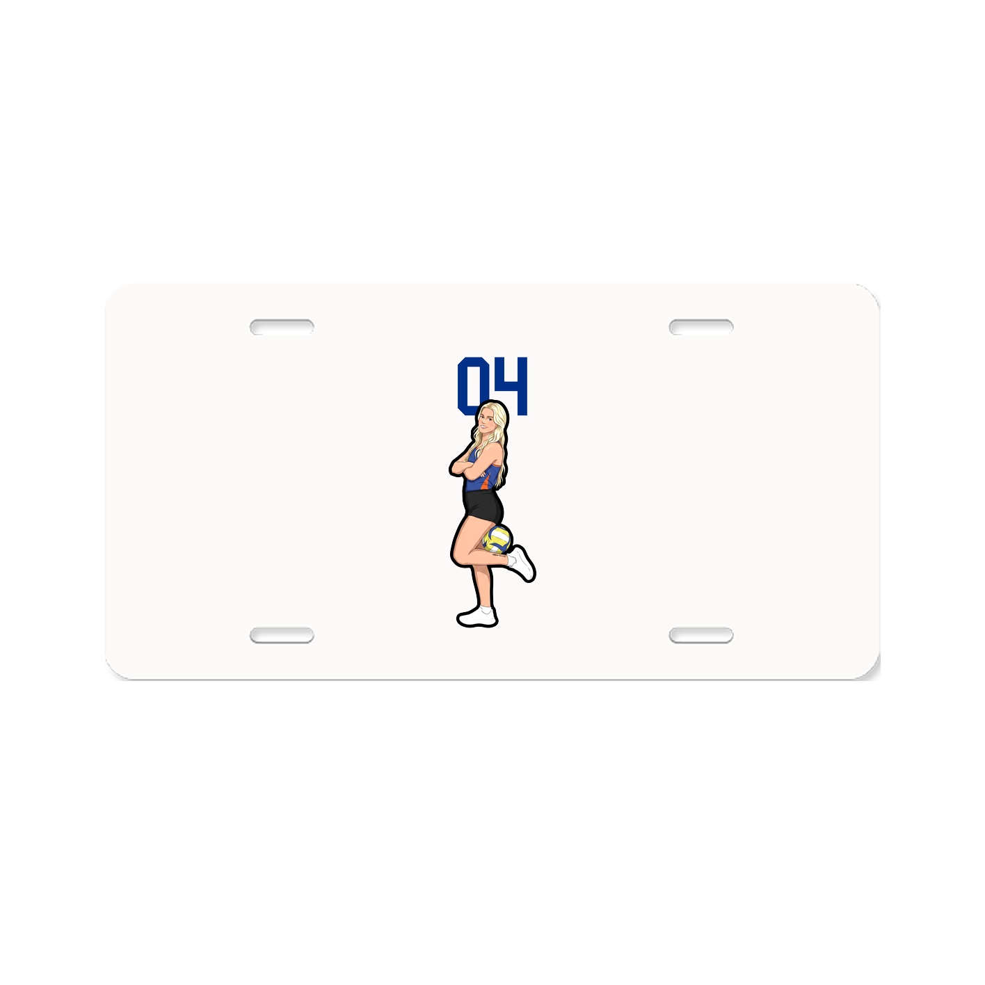 License Plate — Number Top in Classic