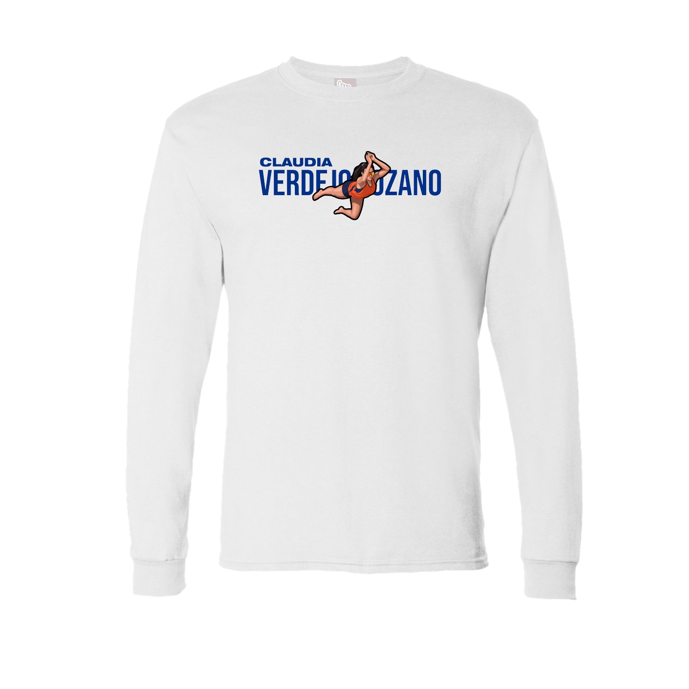 Long Sleeve Tee — Player Name in White