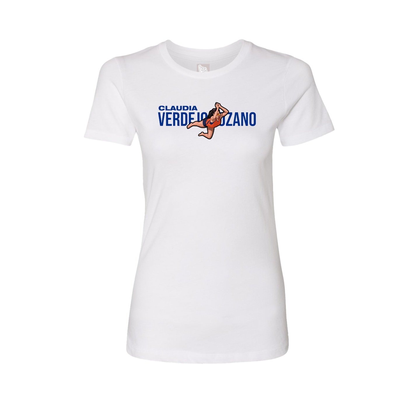 Fitted Women's Tee — Player Name in White