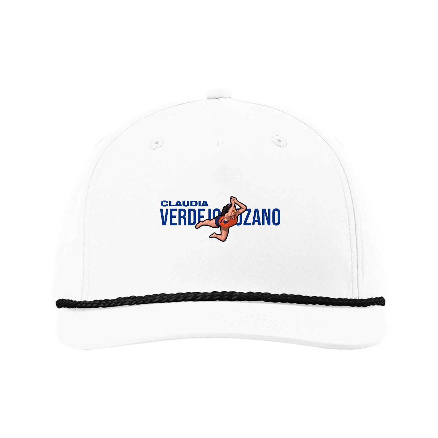 Five-Panel Classic Rope Cap — Player Name in White