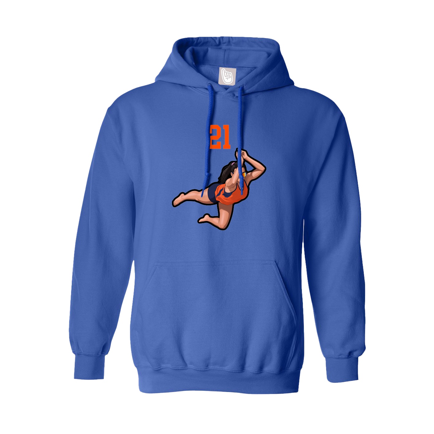 Youth Hoodie — Number Top in Royal