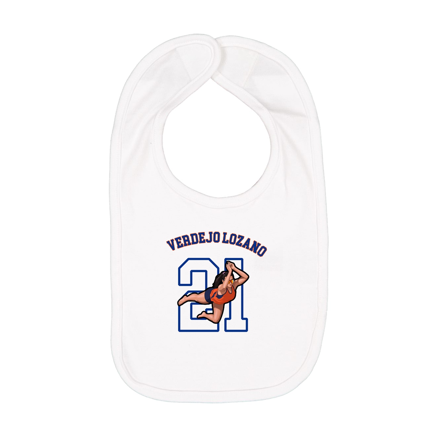 Infant Bib — Shirsey Arch in White