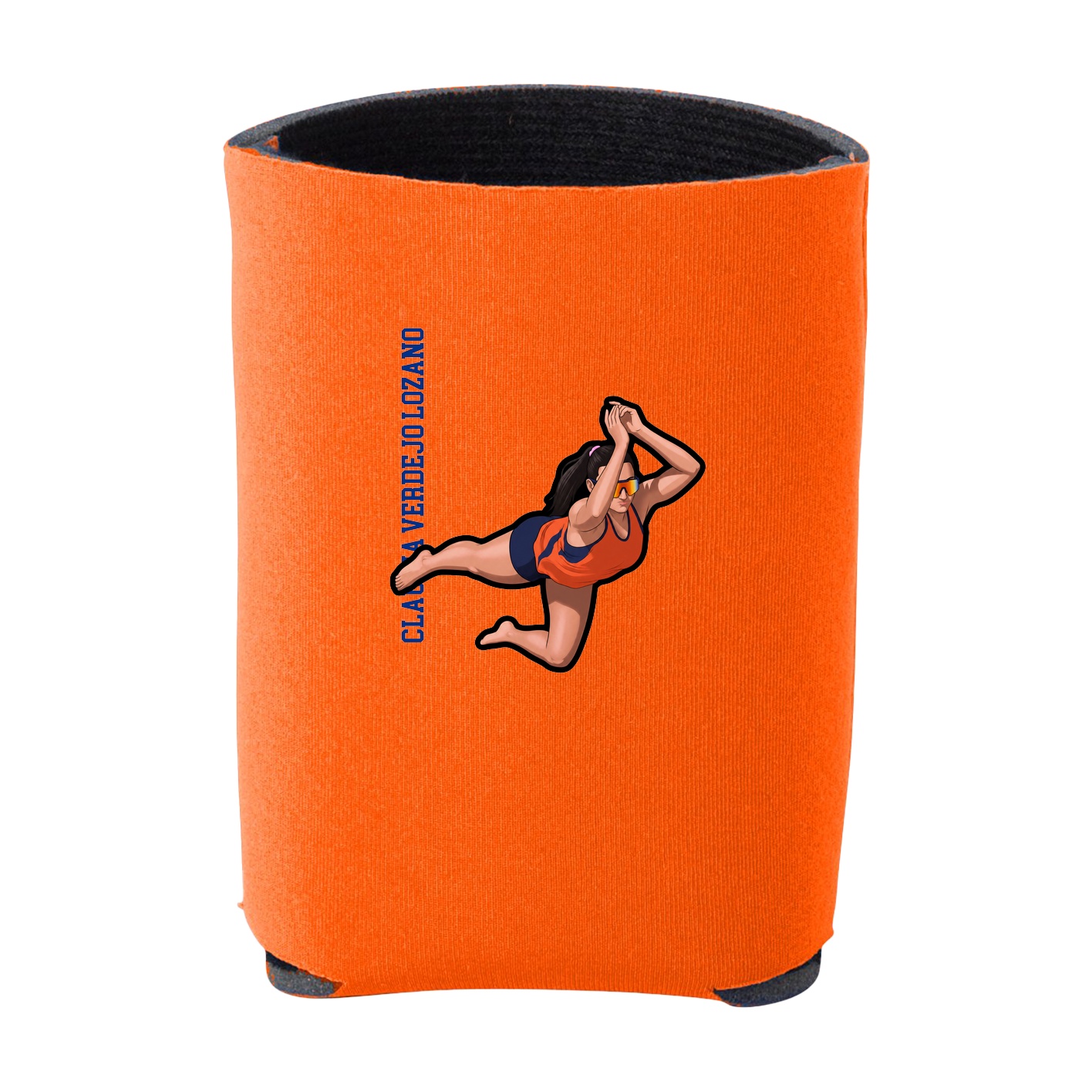 Can Holder — Name Vertical in Orange