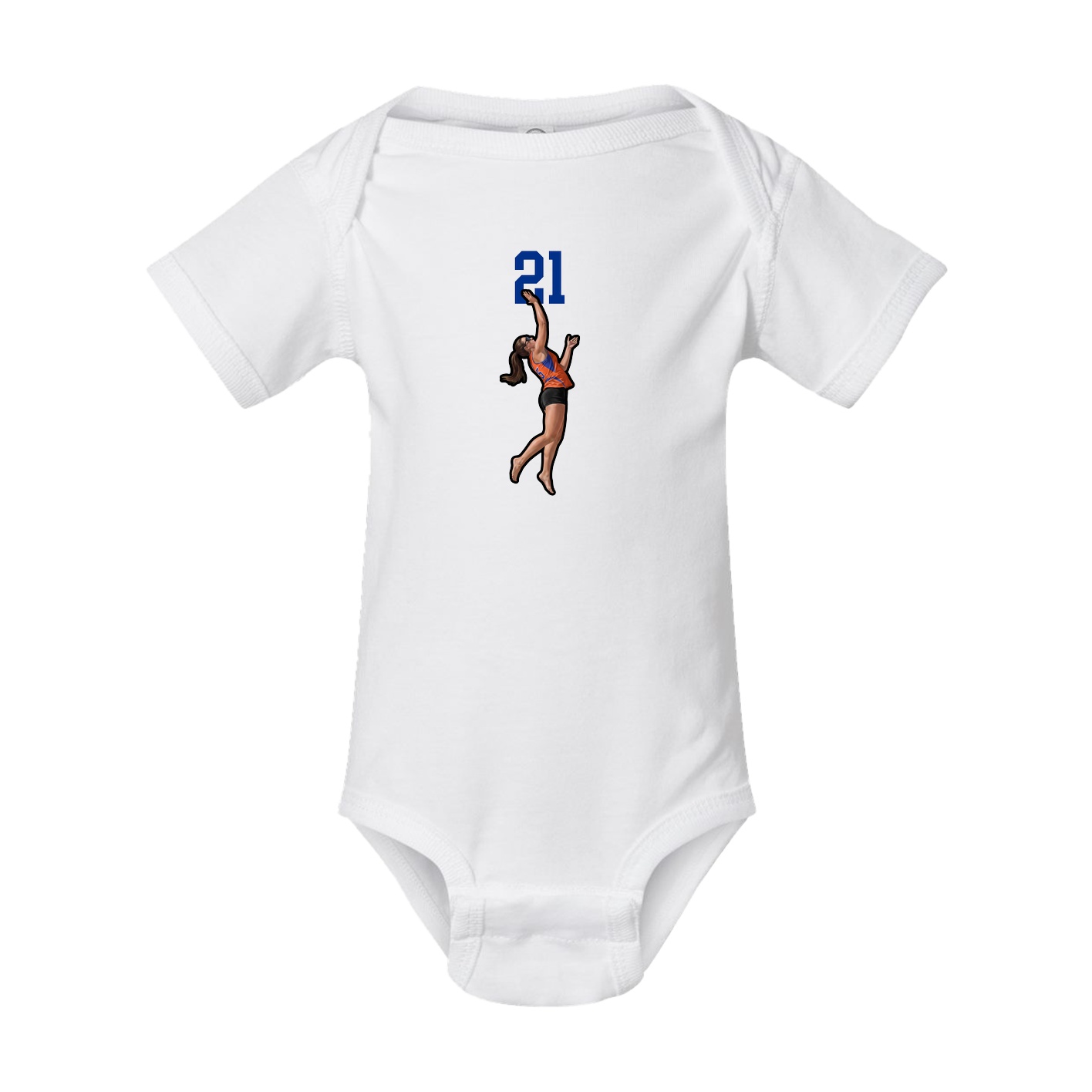 Baby Onesie — Number Top in White