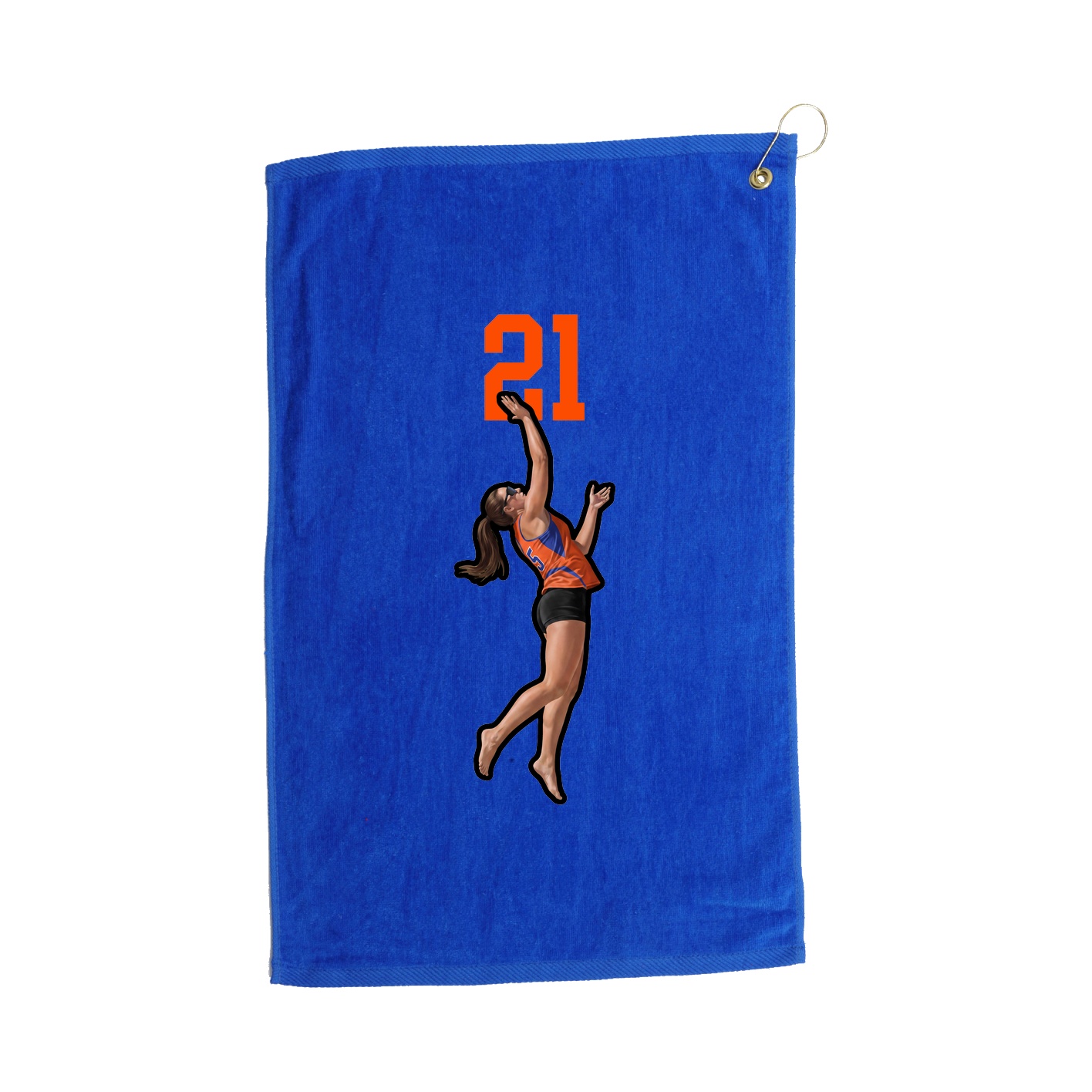 Golf Towel — Number Top in Royal