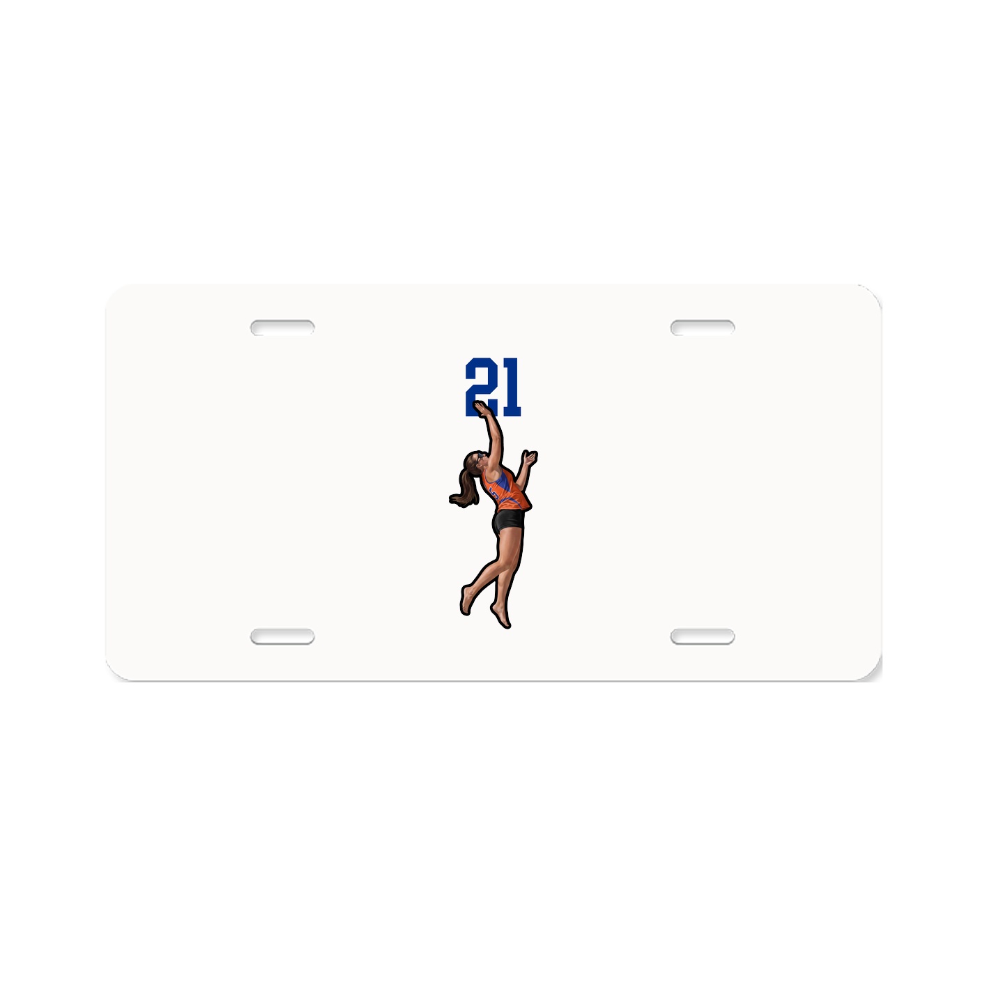 License Plate — Number Top in Classic