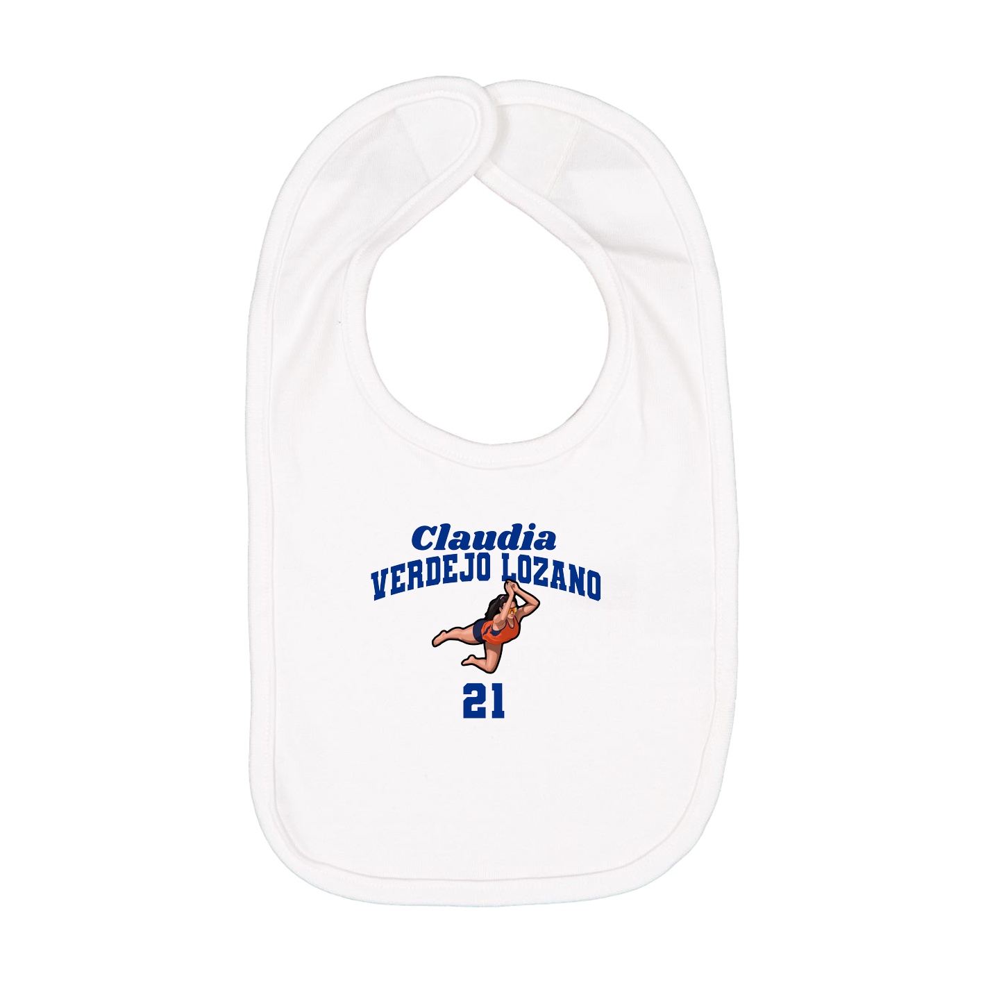 Infant Bib — Signature Arch in White