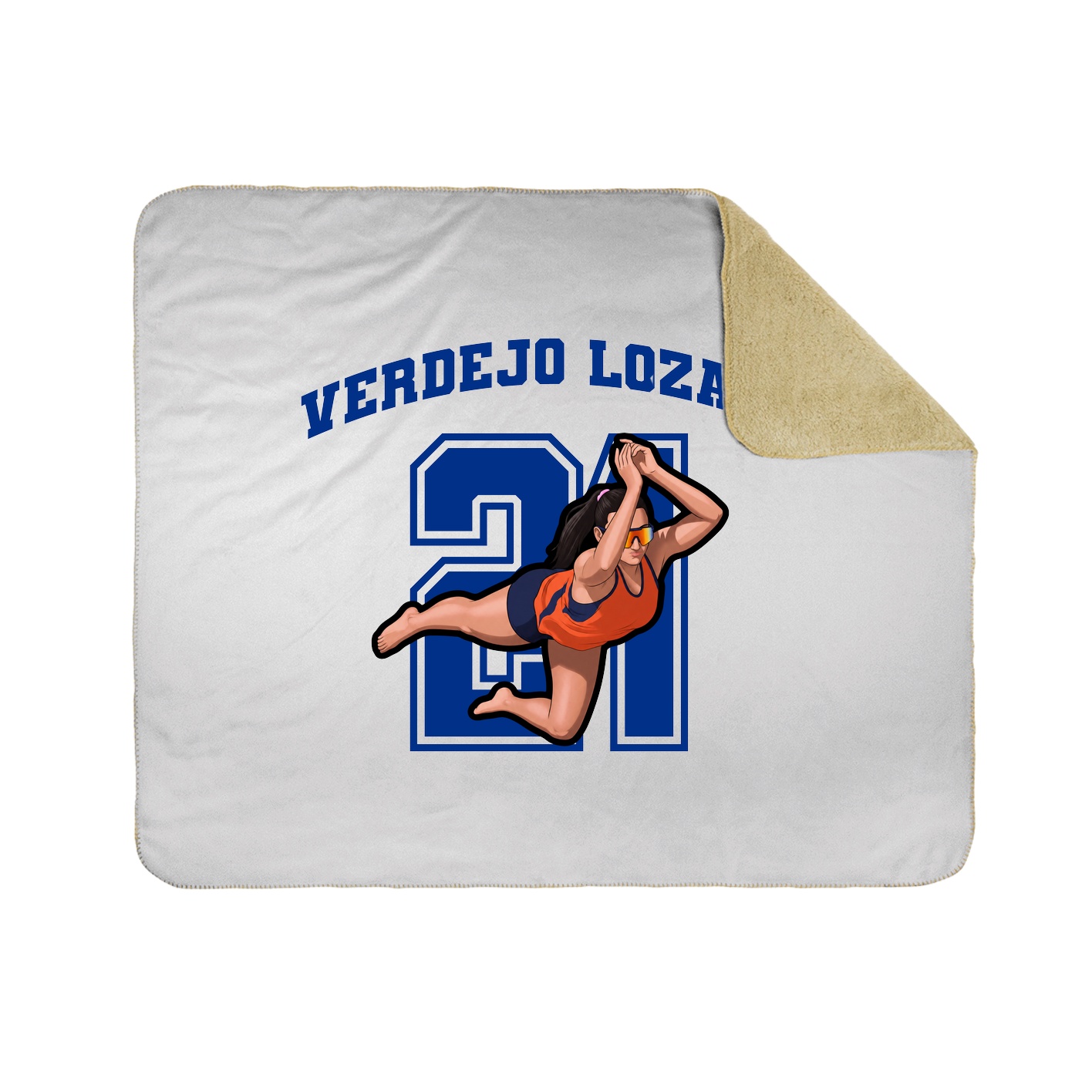 Throw Blanket — Number in White