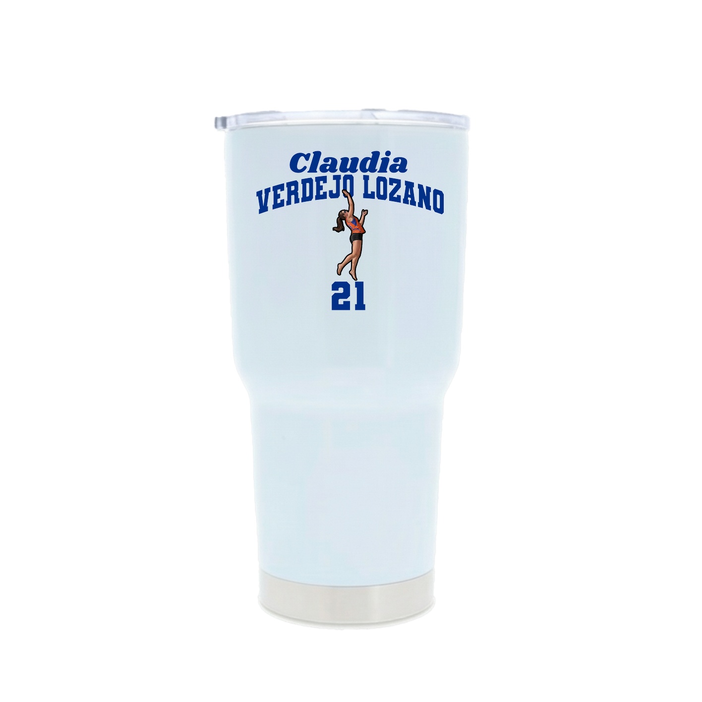 30oz Stainless Steel Tumbler — Signature Arch in White