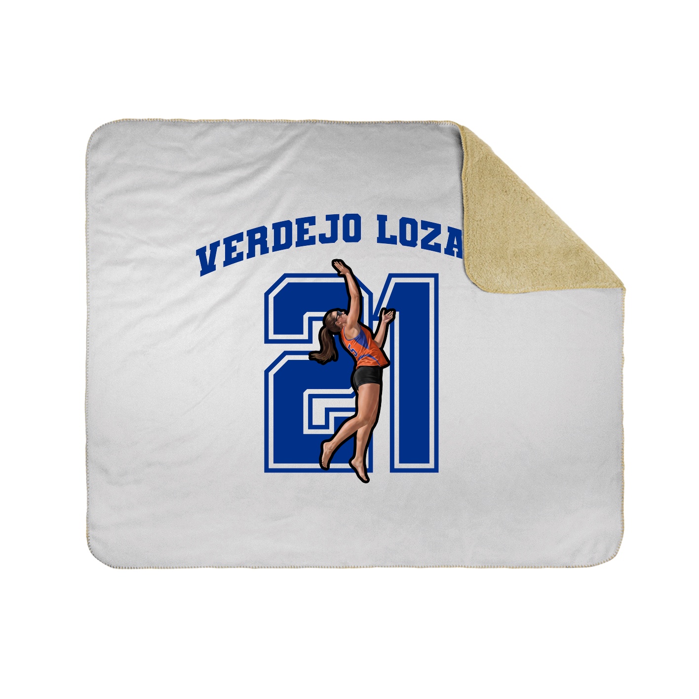 Throw Blanket — Number in White