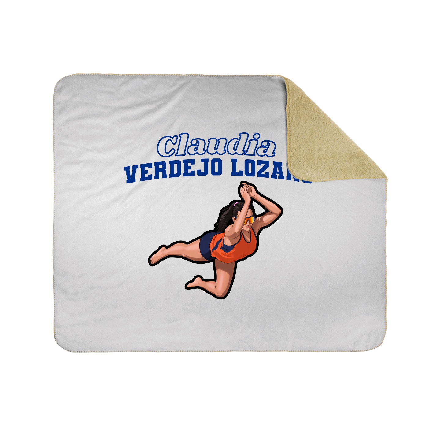 Throw Blanket — Name Arch in White
