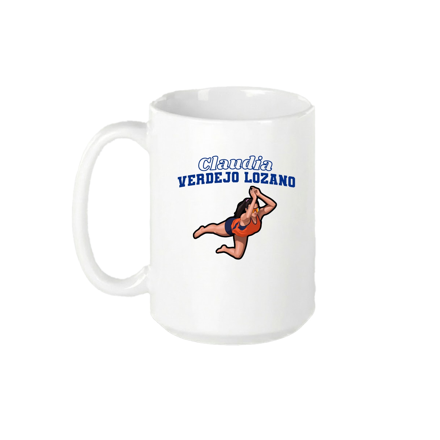 15oz Coffee Mug — Name Arch in White