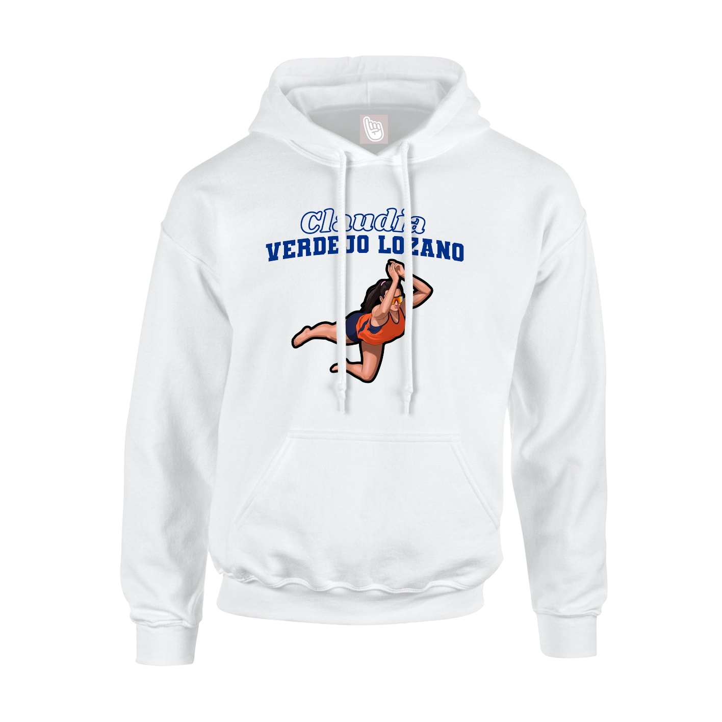 Hoodie — Name Arch in White
