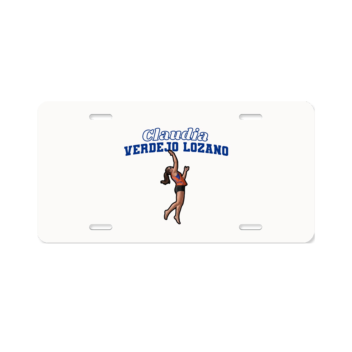License Plate — Name Arch in Classic