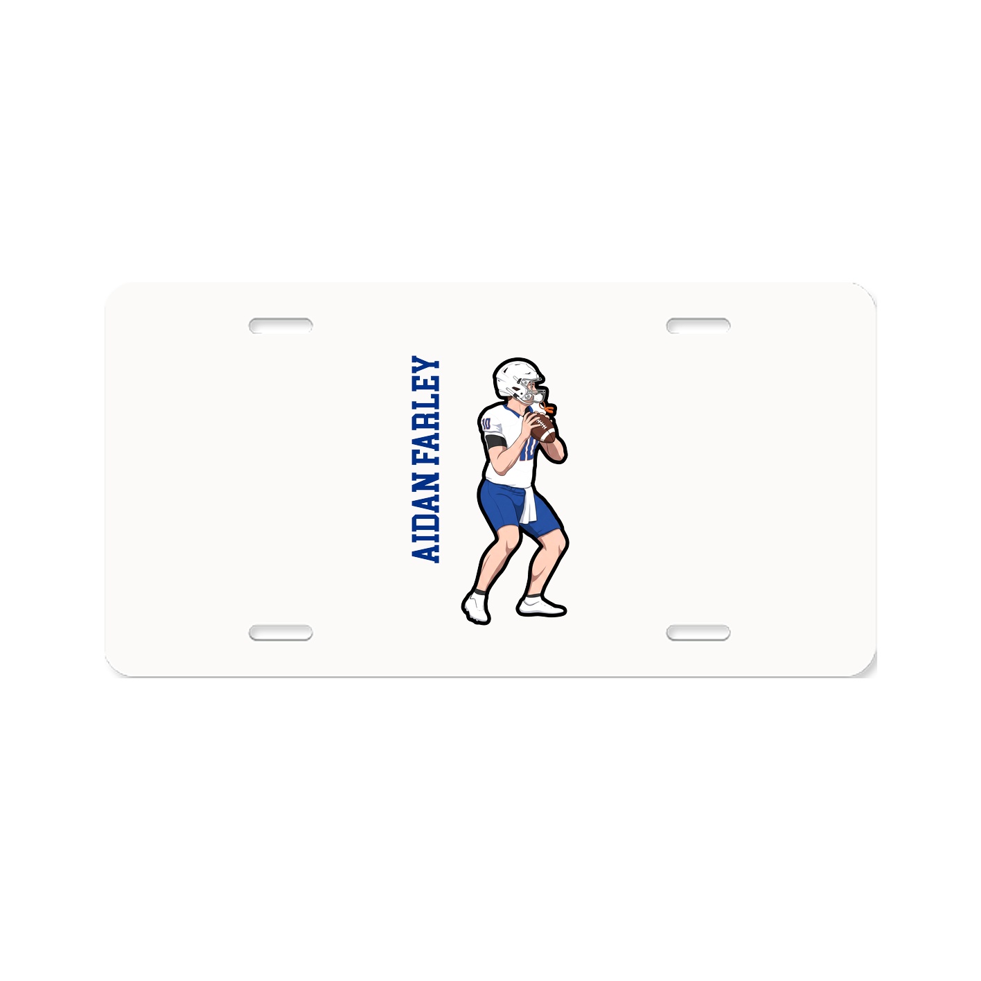 License Plate — Name Vertical in Classic