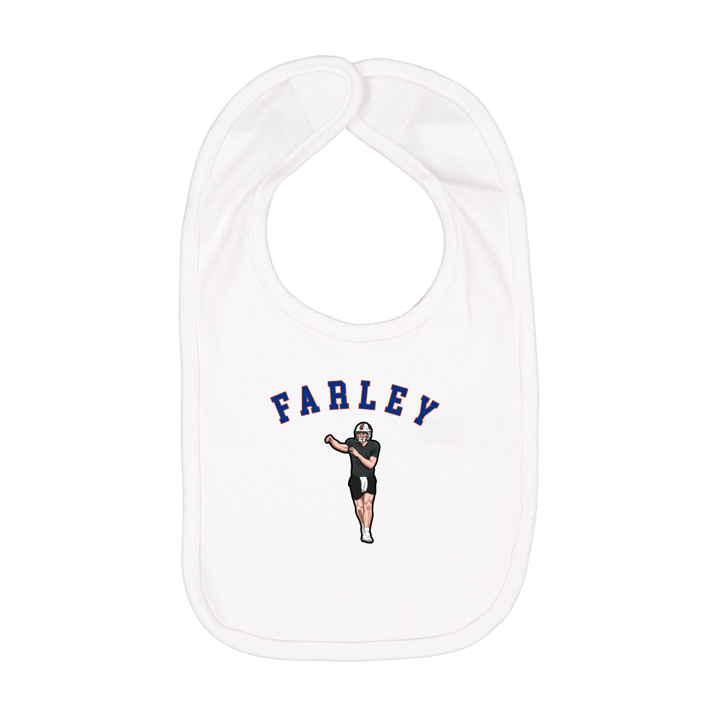Infant Bib — Shirsey Arch in White
