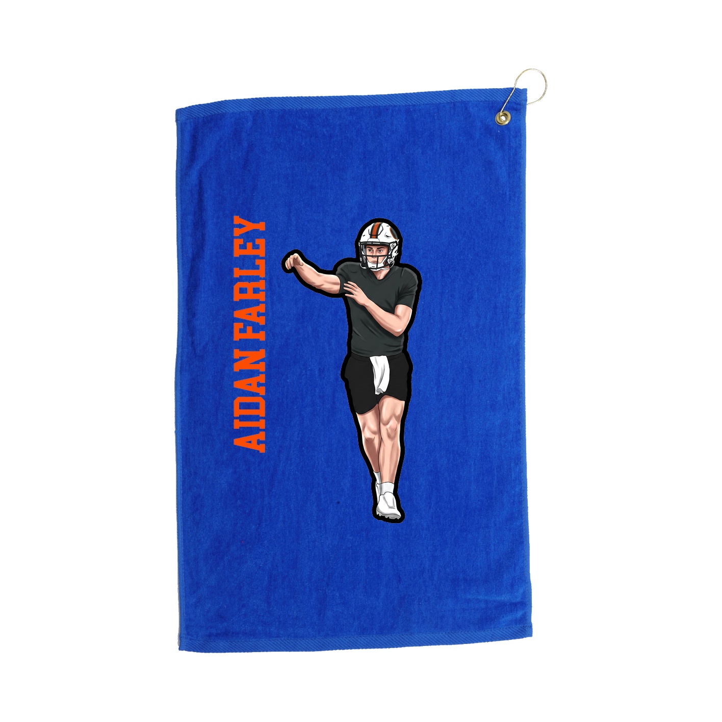 Golf Towel — Name Vertical in Royal