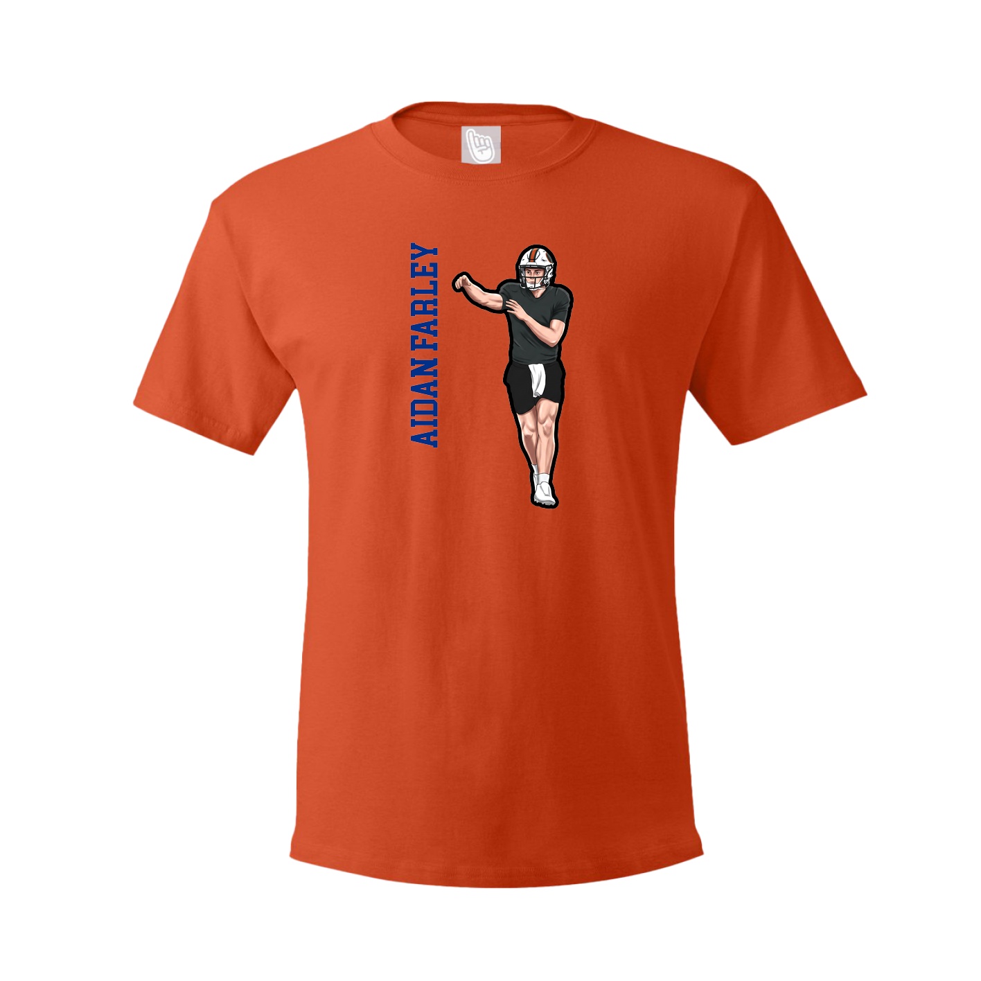 Tee — Name Vertical in Orange