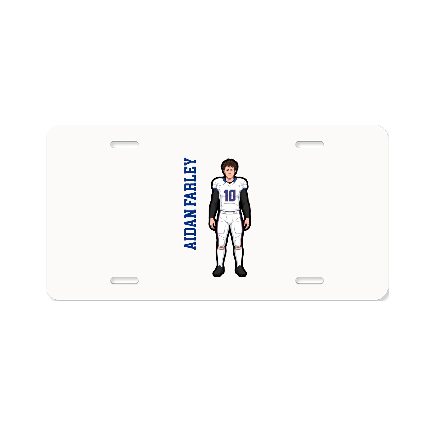 License Plate — Name Vertical in Classic
