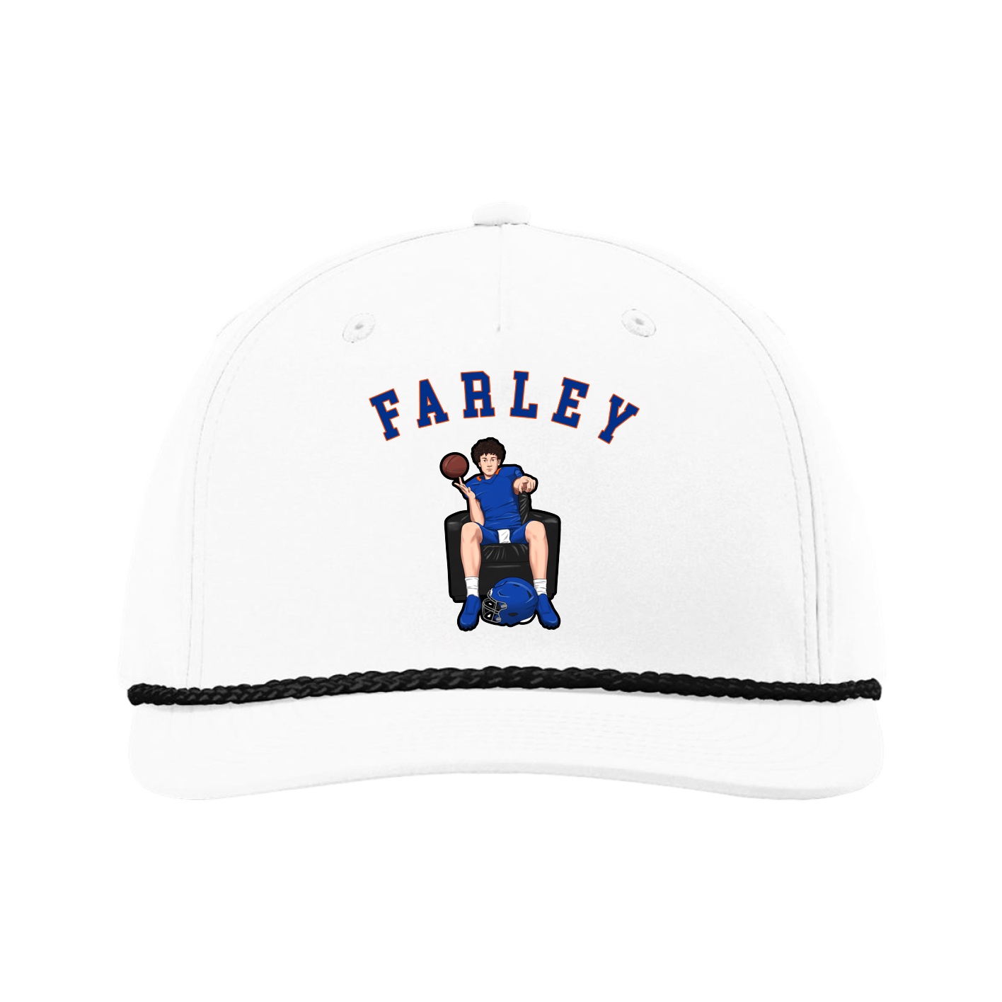 Five-Panel Classic Rope Cap — Shirsey Arch in White