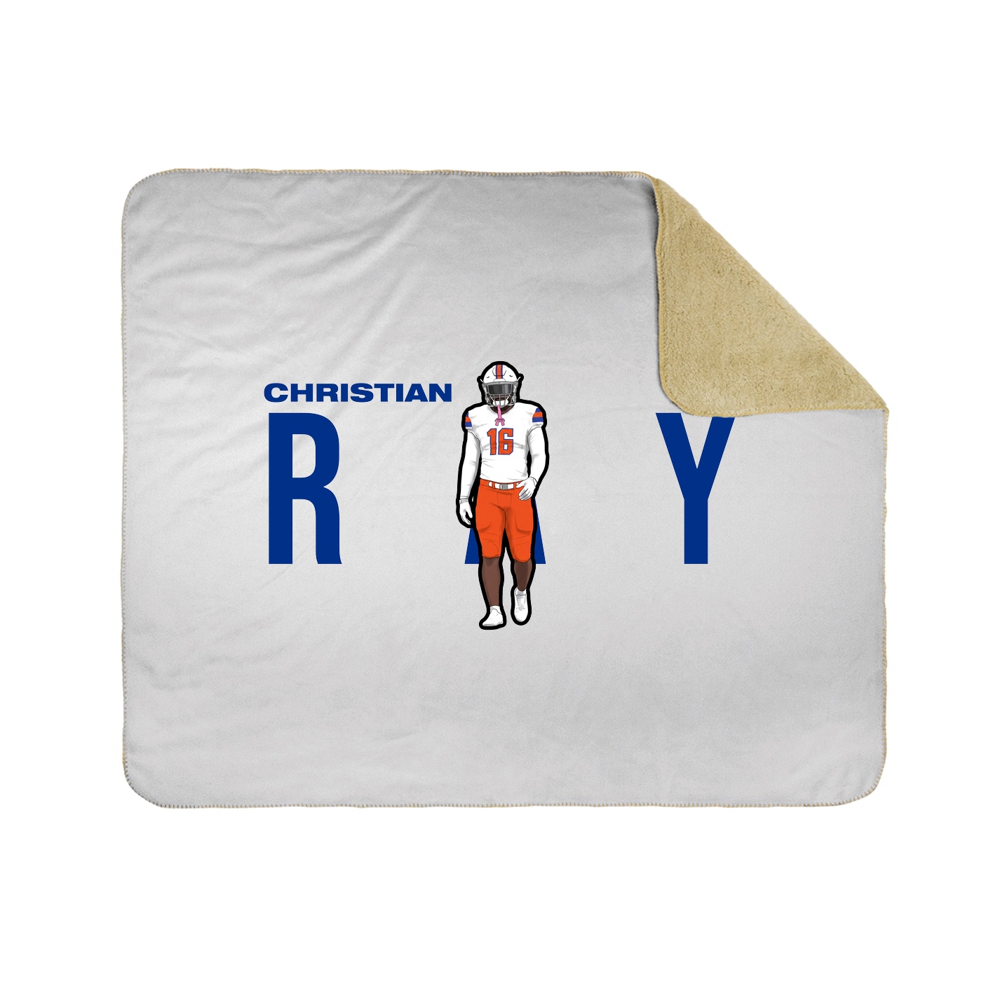 Throw Blanket — Player Name in White