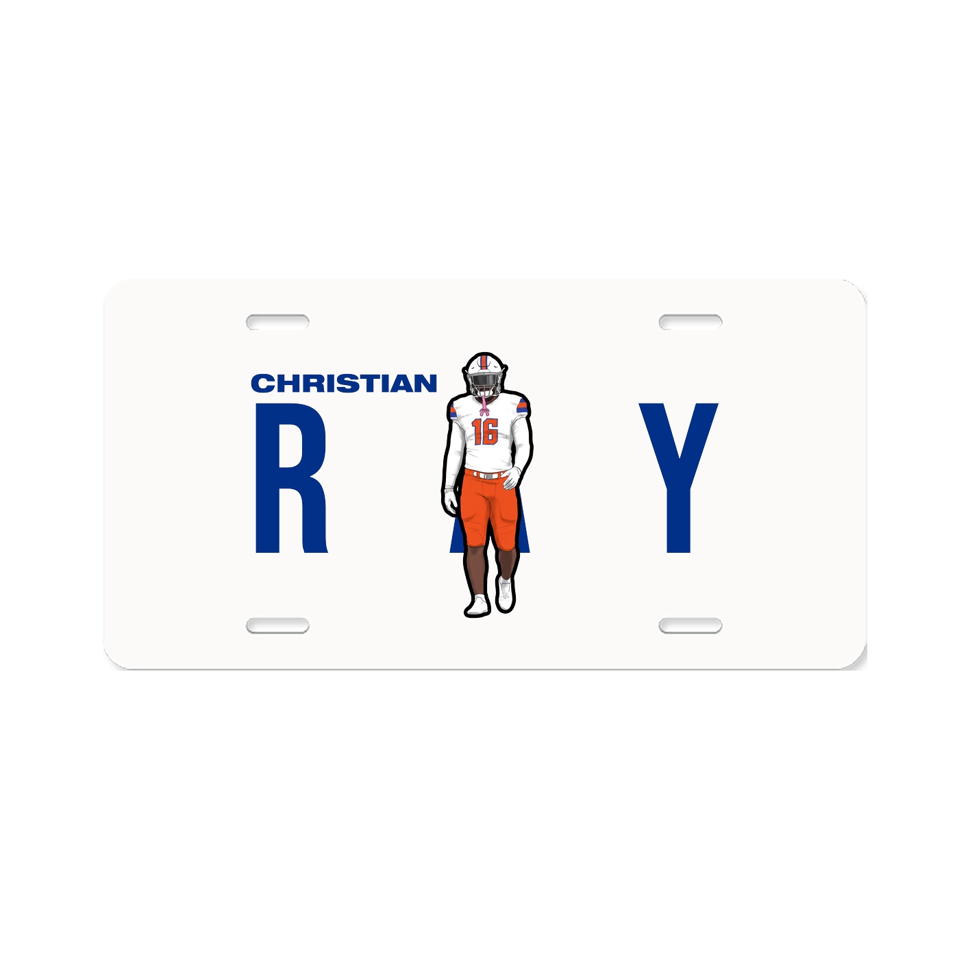 License Plate — Player Name in Classic