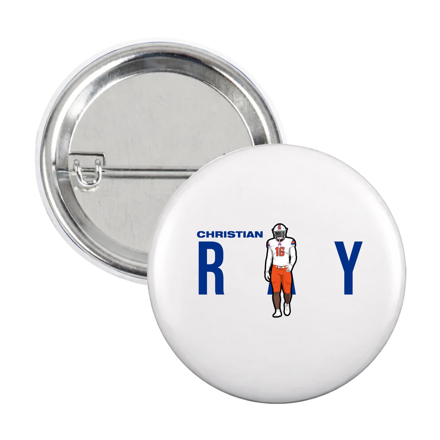 Game Day Button — Player Name in White
