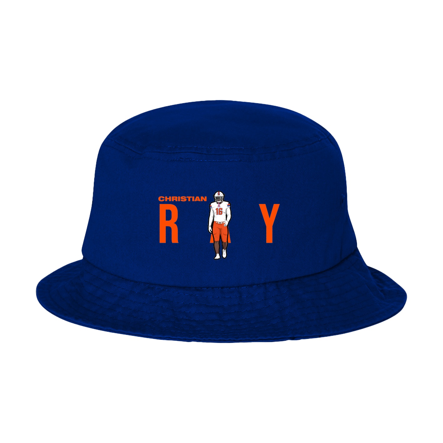 Bucket Cap — Player Name in Royal Blue