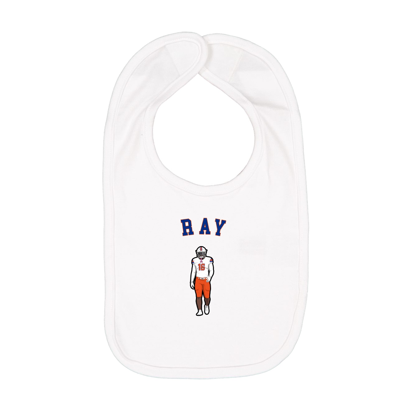 Infant Bib — Shirsey Arch in White
