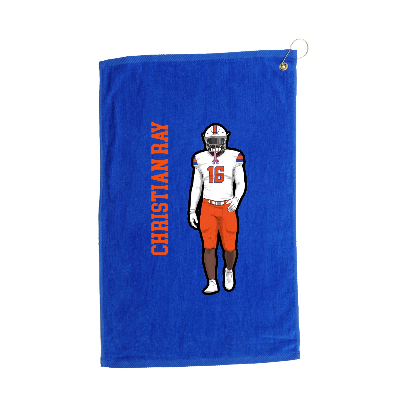 Golf Towel — Name Vertical in Royal