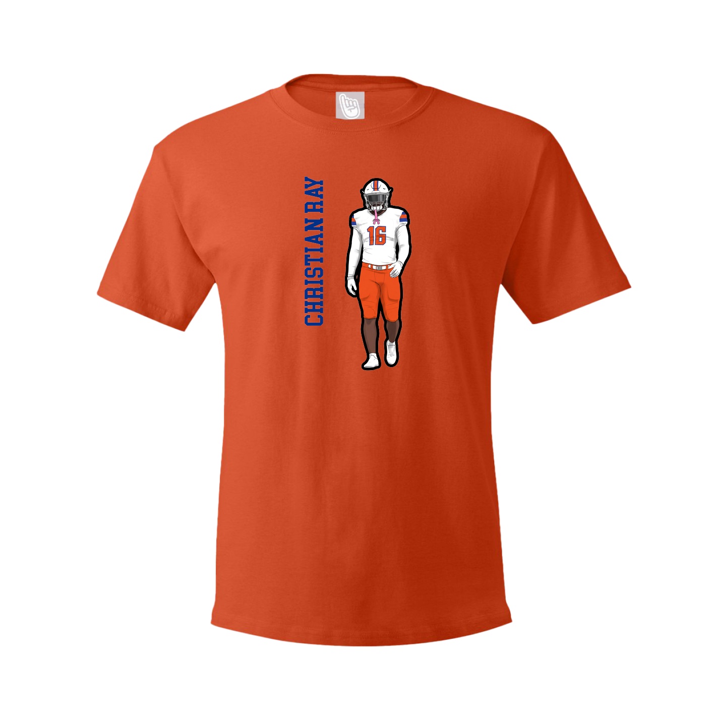 Youth Tee — Name Vertical in Orange