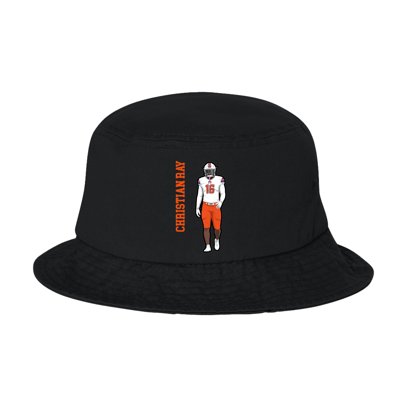 Bucket Cap — Name Vertical in Black