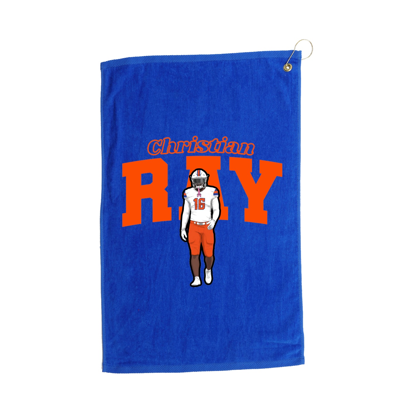 Golf Towel — Name Arch in Royal