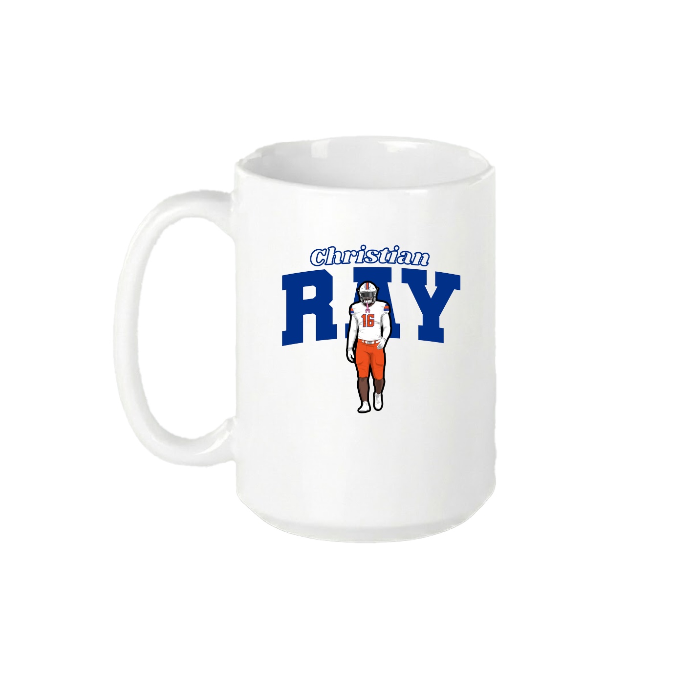 15oz Coffee Mug — Name Arch in White