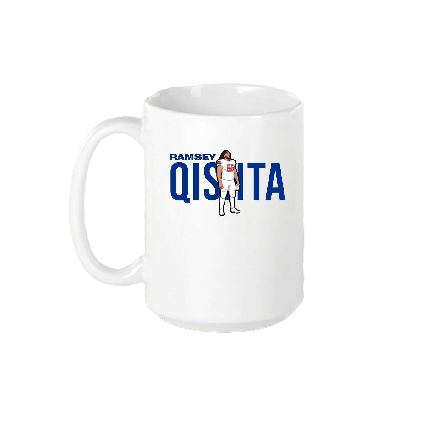 15oz Coffee Mug — Player Name in White