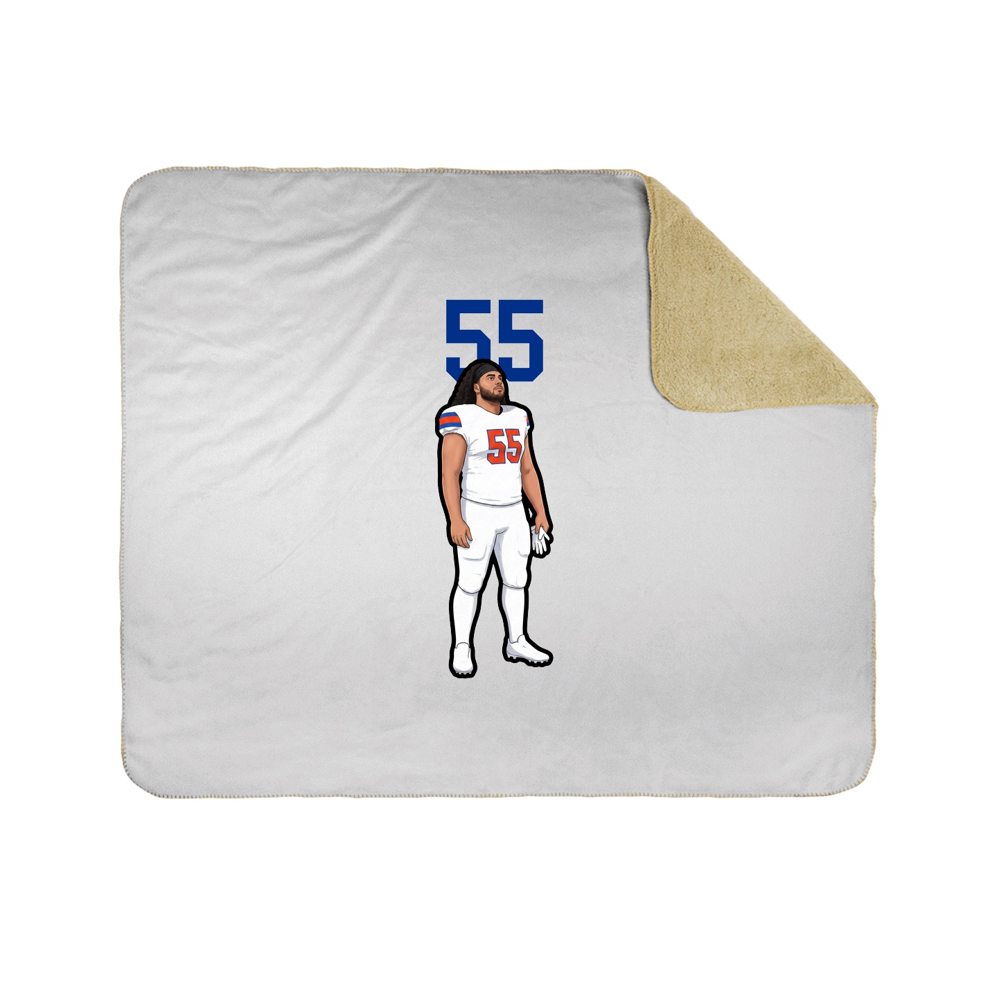 Throw Blanket — Number Top in White