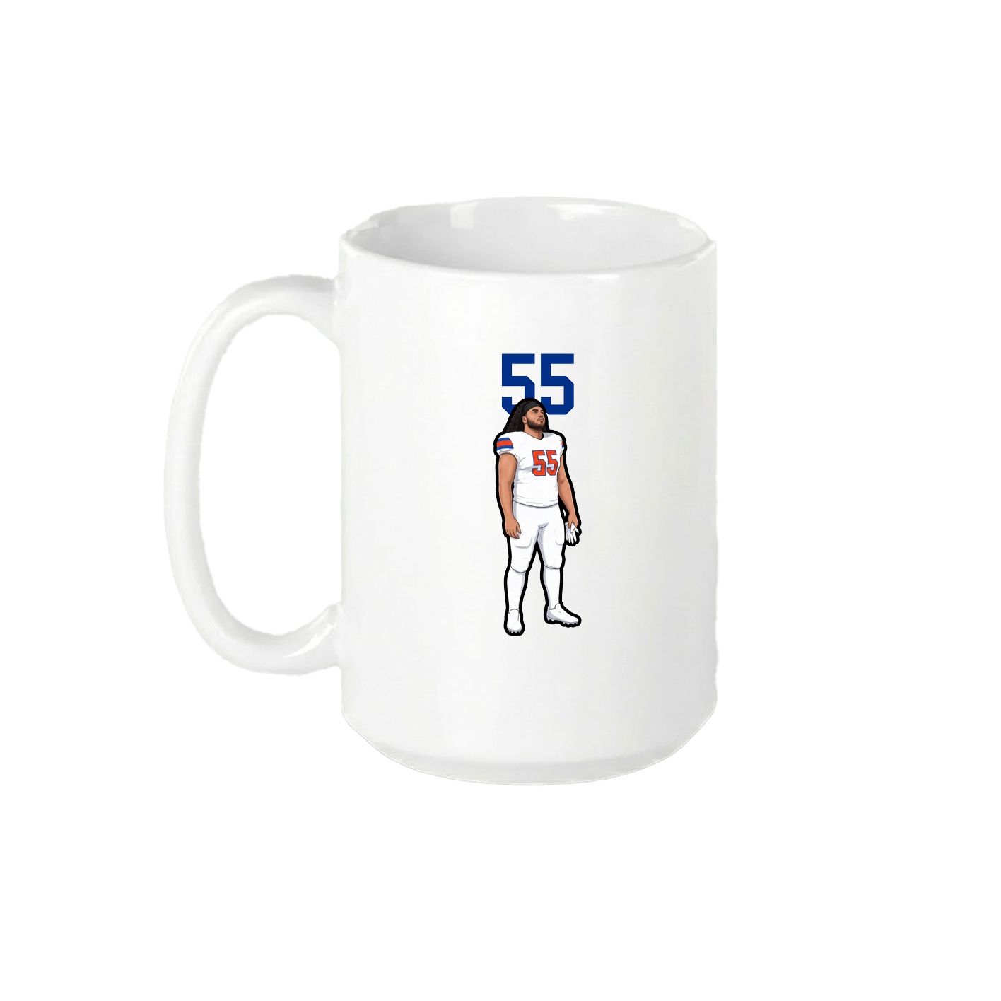15oz Coffee Mug — Number Top in White