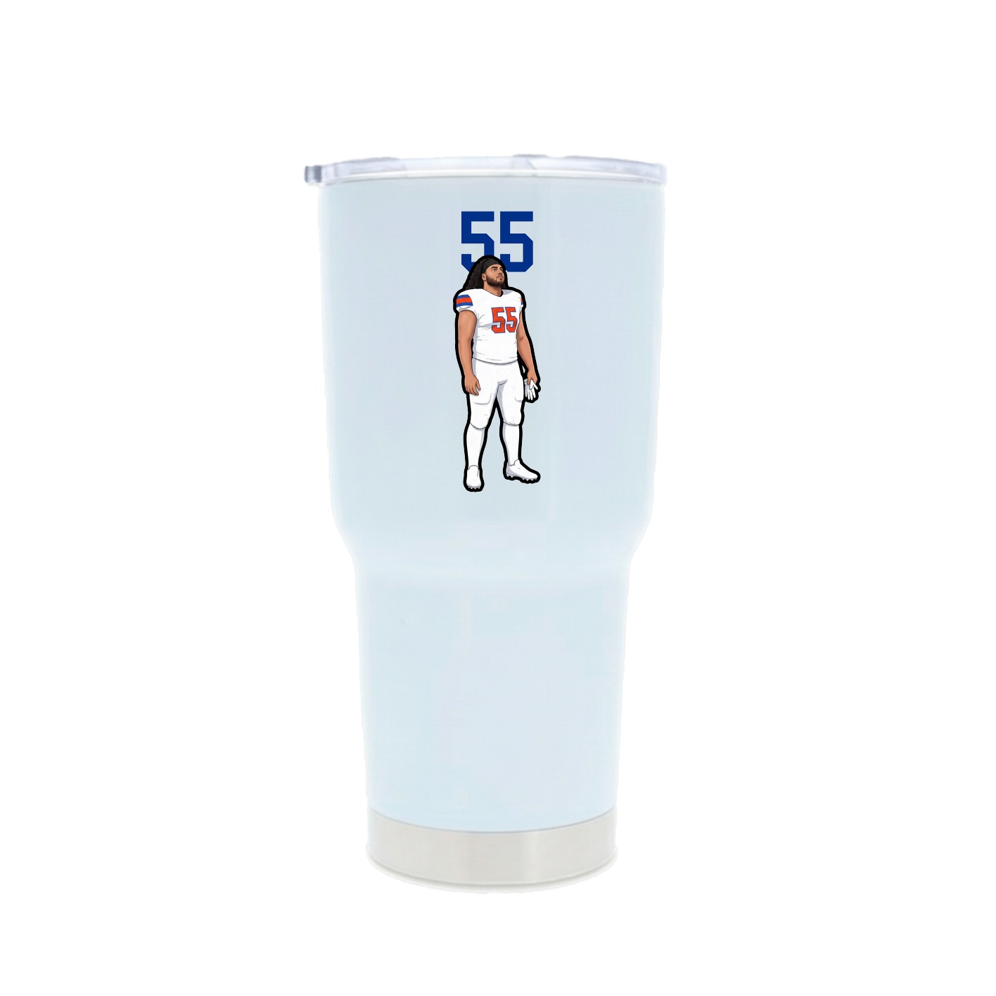 30oz Stainless Steel Tumbler — Number Top in White