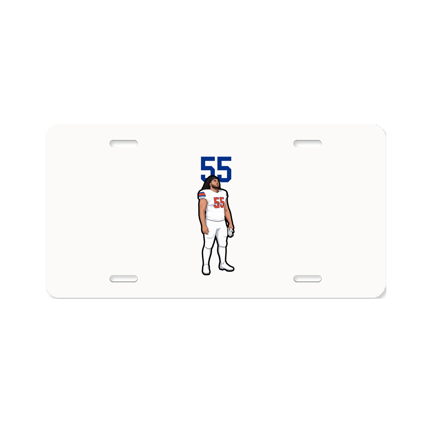 License Plate — Number Top in Classic