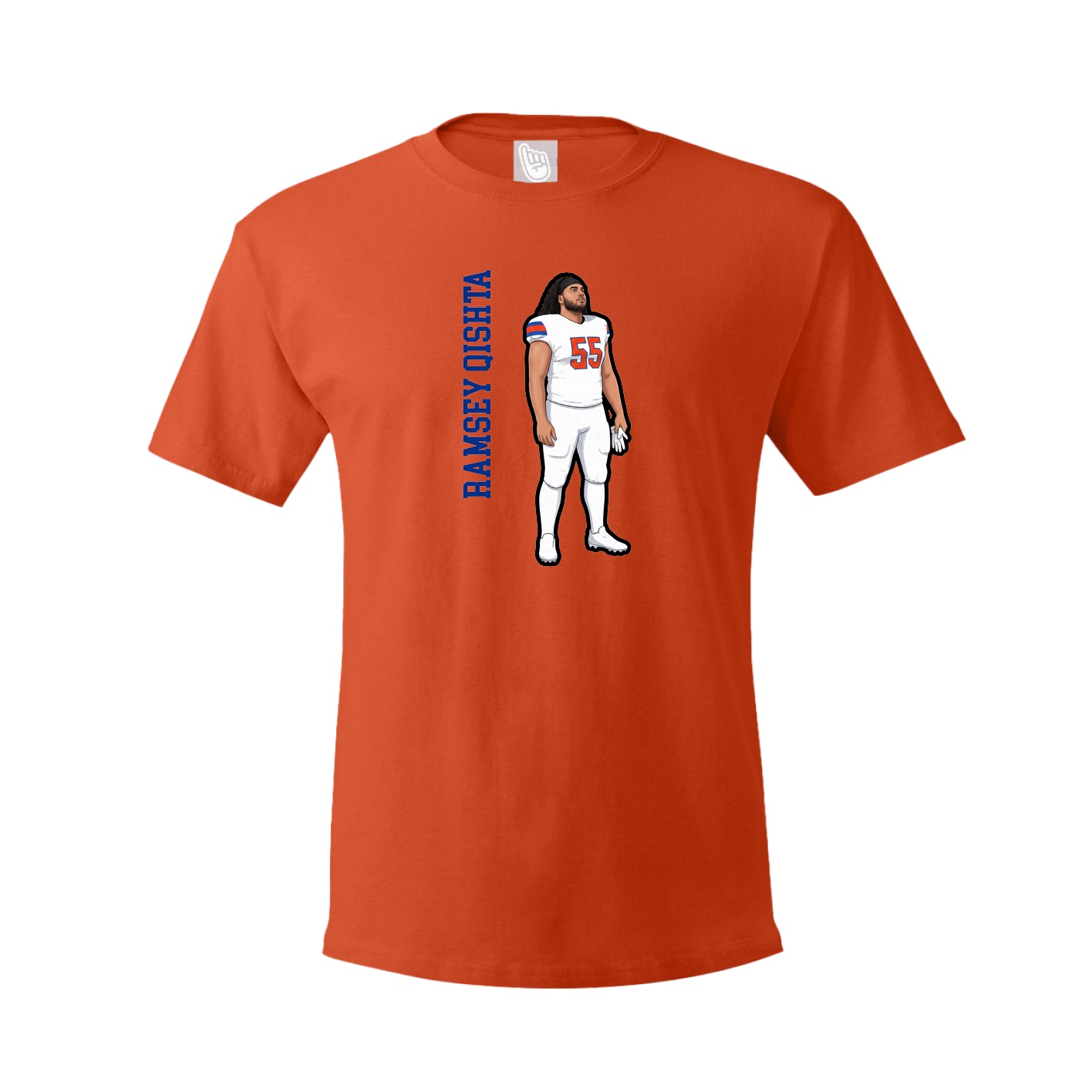 Tee — Name Vertical in Orange