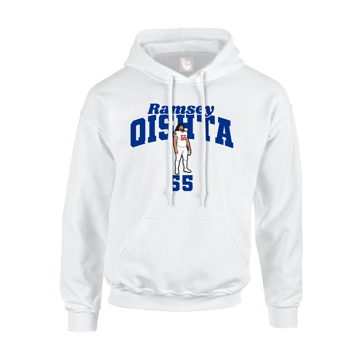 Youth Hoodie — Signature Arch in White