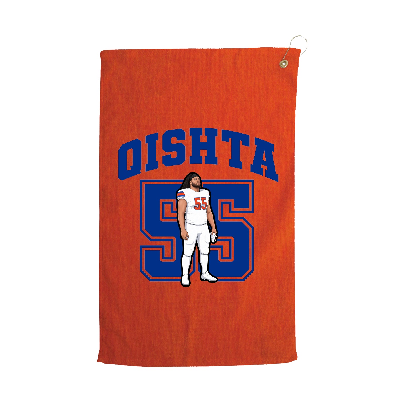 Golf Towel — Number in Orange